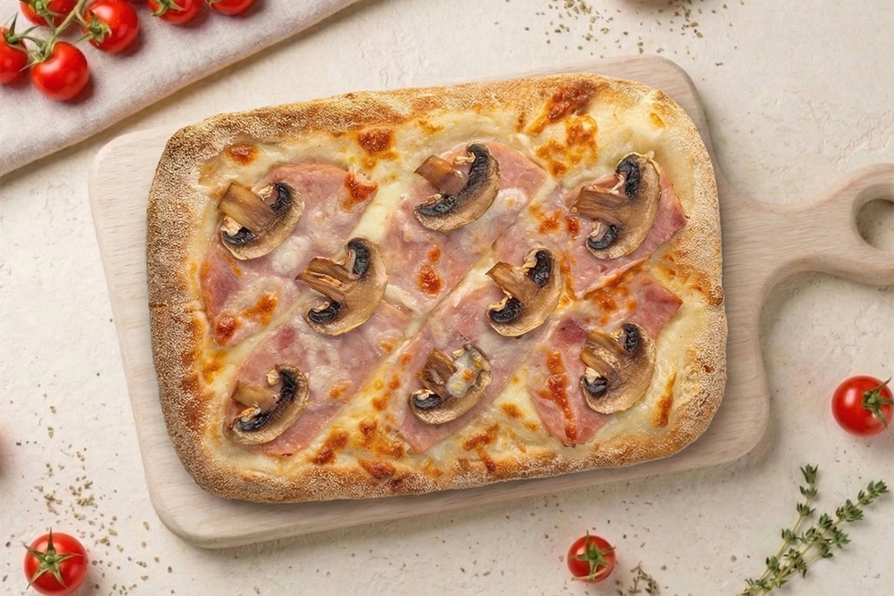 пицца ветчина-грибы