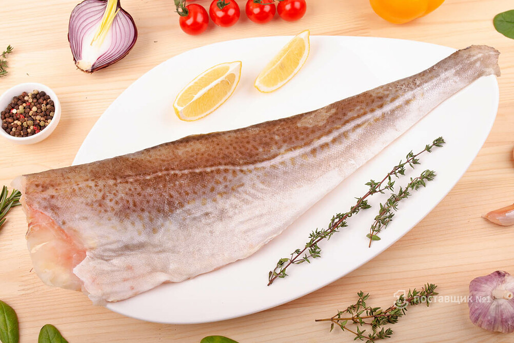 филе трески на коже