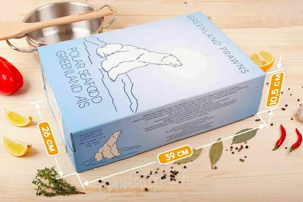 коробка креветок