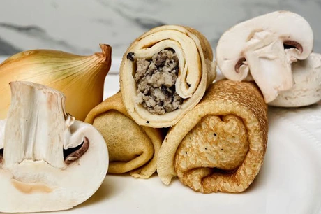блинчики с курицей и грибами