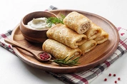 блины с мясом