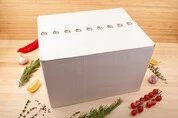 коробка черных тигровых креветок